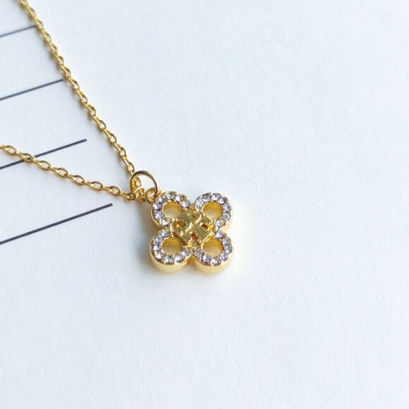 Tory Burch Kira Clover Pendant Necklace - Picture 2 of 4